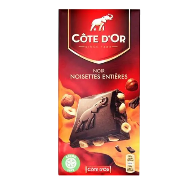 Cote D'or Dark Chocolate Whole Hazelnuts 100G