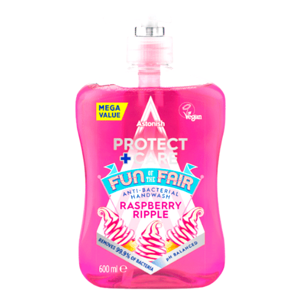Astonish Protect + Care Anti-Bacterial Hand Wash Raspberry Ripple 600Ml