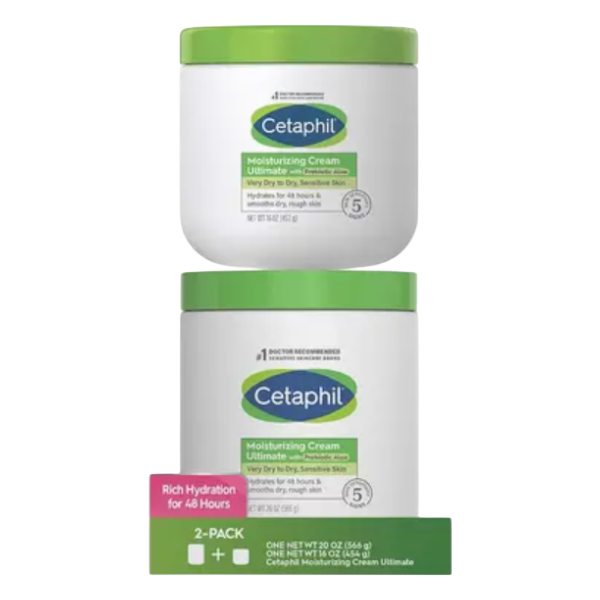 Cetaphil Moisturising Cup Cream Lotion 2-In-1 (566Ml & 453Ml)