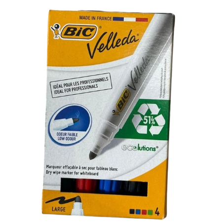 Bic Velleda  Whiteboard Pens 1701  4Un