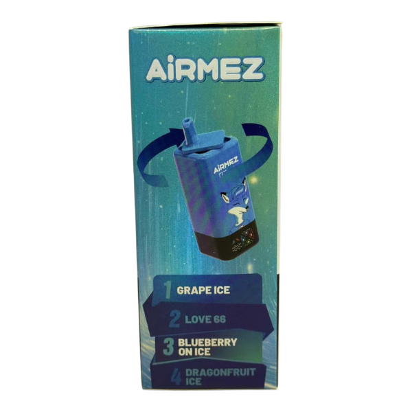 Airmez Vape Grape Ice, Love 66, Blueberry Ice, Dragon Fruit 120000 Puff