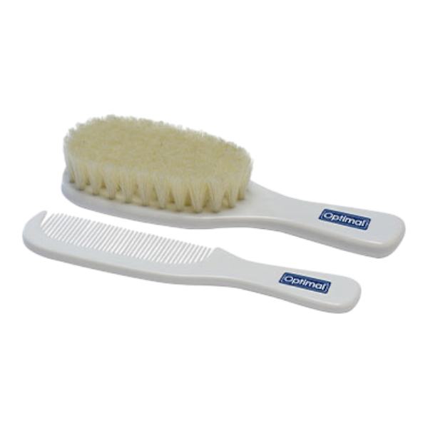 Optimal Hair Brush And Comb Set (White)-Opb-1082