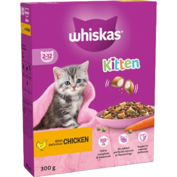 Whiskas Cat Food Kitten Chicken 300G