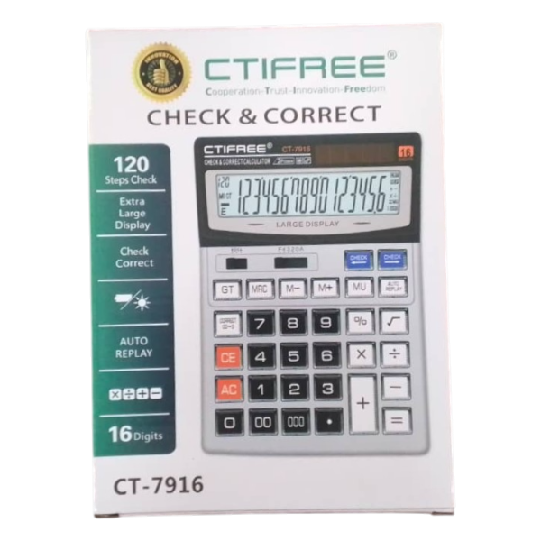 Ctifree Check & Correct Calculator Ct-7916