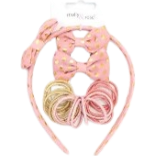 Fs Aliceband Bow Elastics Peach