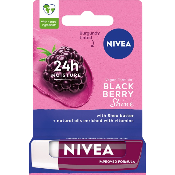 Nivea Lip Cream  Blackberr Shn 4.8G