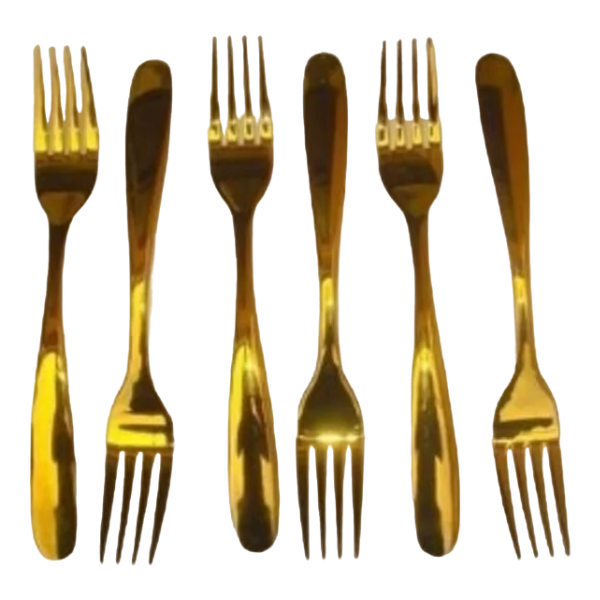 Gold Dinner Fork 6Un