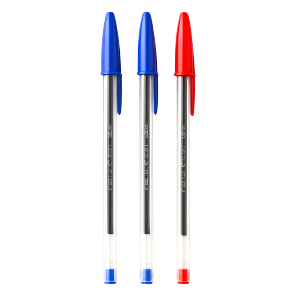 Bic Ballpoint Pen Blue 2Un And Red 1Un