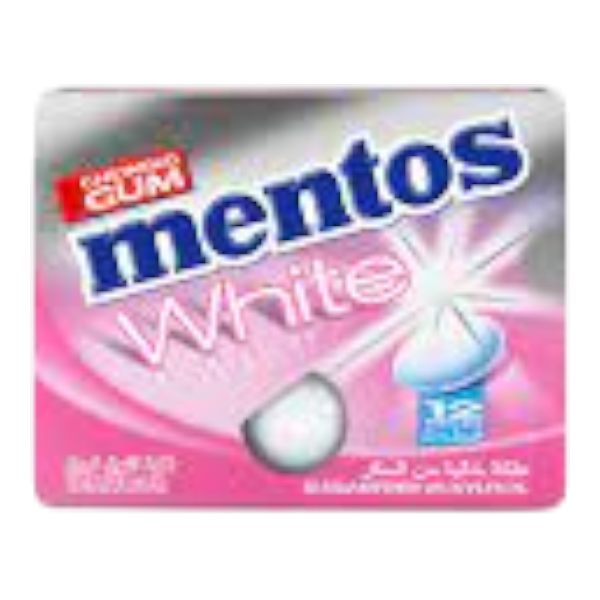 Mentos White Gum Bubble Fresh Blister 9Un