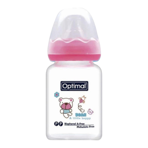Optimal Glass Feeding Bottle (Pink) 60Ml-Opb-1078P