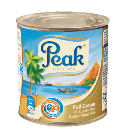 Peak Unsweetened Evaporated Full Cream Milk 150G