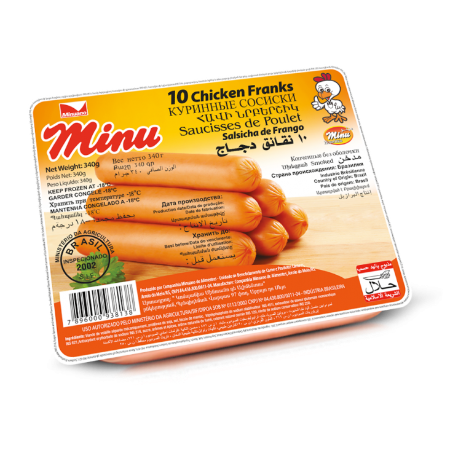 Minu Chicken Franks 340G