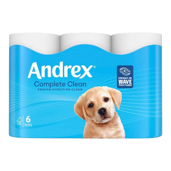 Andrex Toilet Roll Complete Clean 6S