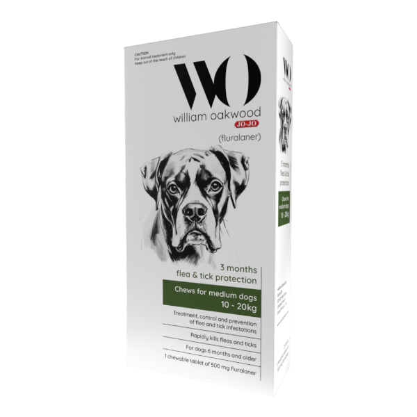 William Oakwood Flea & Tick Chews Medium Breeds (10-20Kg)