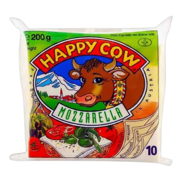 Happy Cow Cheese Mozzarella 10 Slices 200G