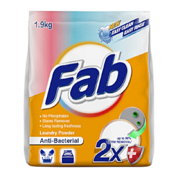 Fab Laundry Powder Detergent Antibacterial 1.9Kg