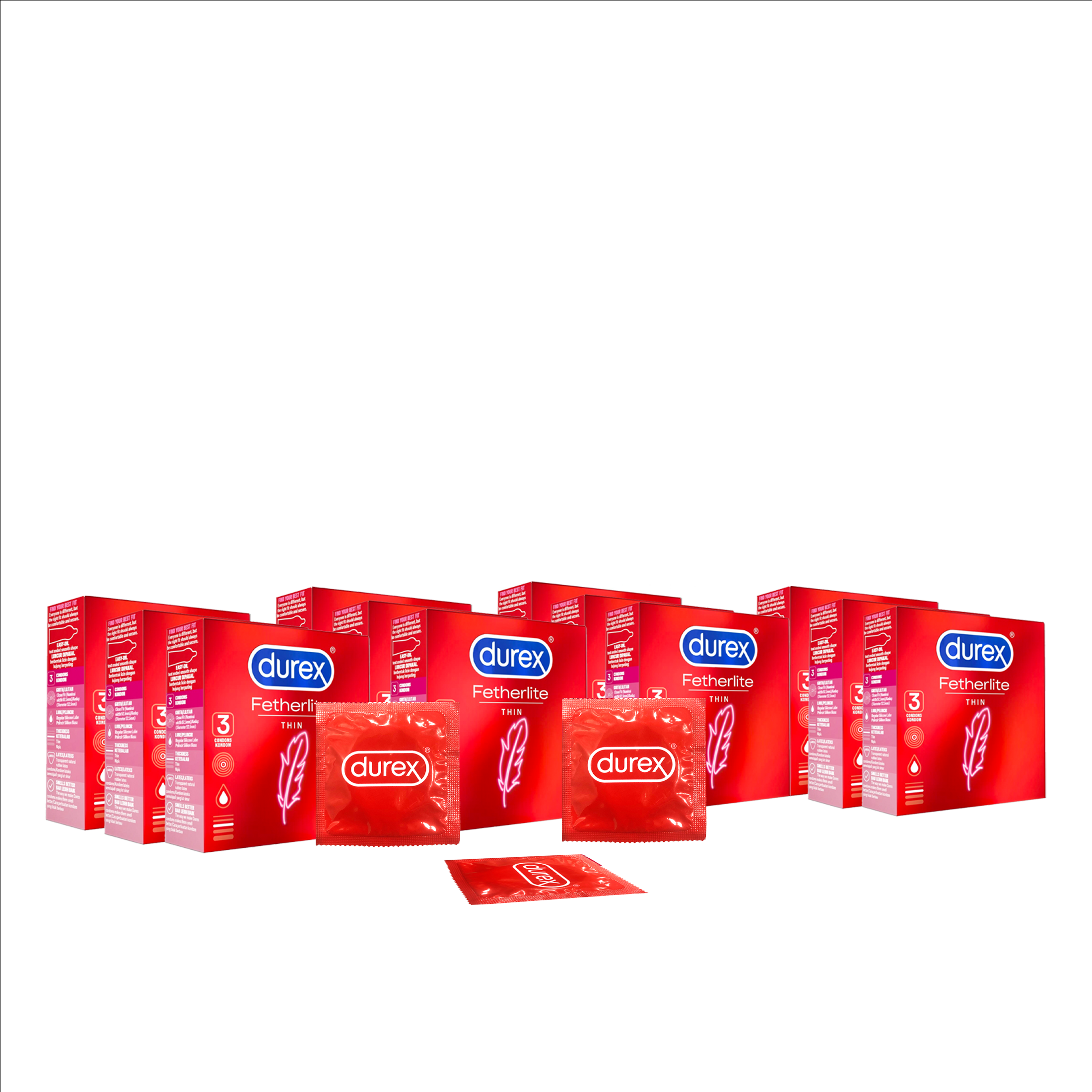 Durex Condom Fetherlite 3'S By Pack Of 12