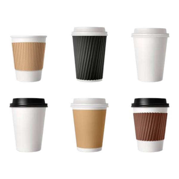 4.Season Double Layered Insulate Heat Coffee Disposable Cup (Multi-Color) 400Ml 10Un