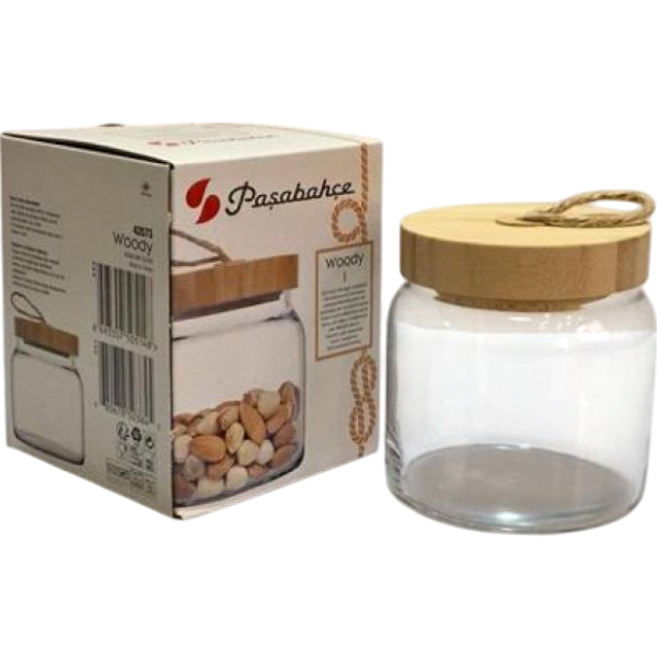 Pasabahce Woody Jar With Bamboo Cover