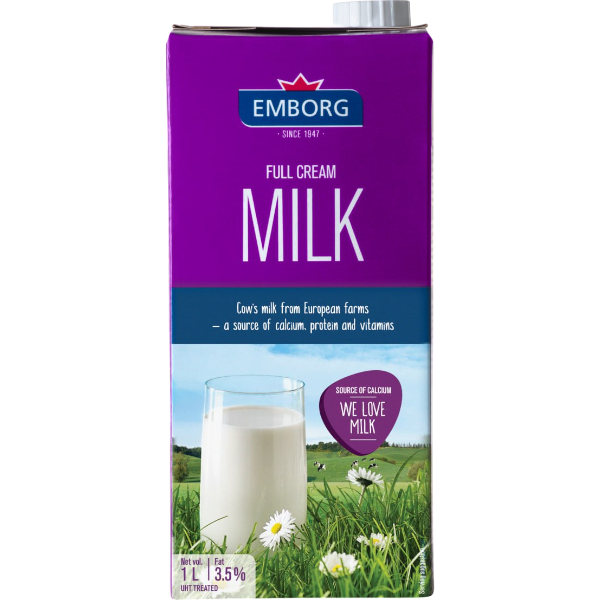 Emborg Full Cream Milk Uht 3.5% 1L
