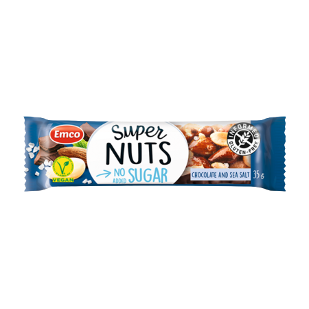 Emco Super Nuts Sea Salt Bar 35G No Added Sugar (Nas)