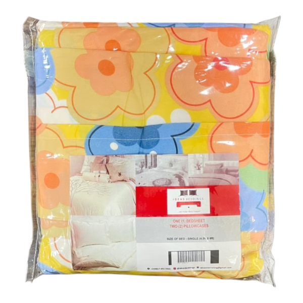 Ideas Pastel Pink & Multicolor Bedsheet (Bed Size: 4.5Ft X 6Ft) With Pillowcases 2Un