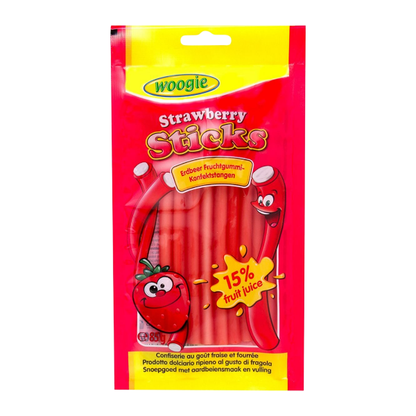 Woogie Candy Sticks Strawberry 180G