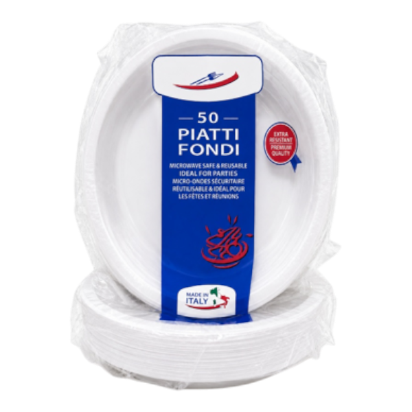Disposable Deep Plates White 50Un