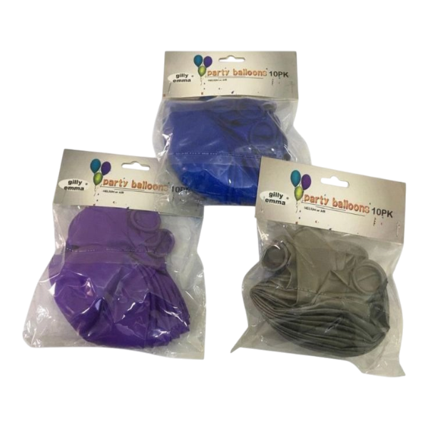 Gilly Emma Multi-Colour Party Balloons 10Un