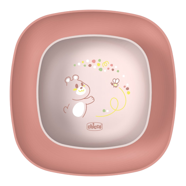 Chicco Baby's Dish Set Pink 12 Months +