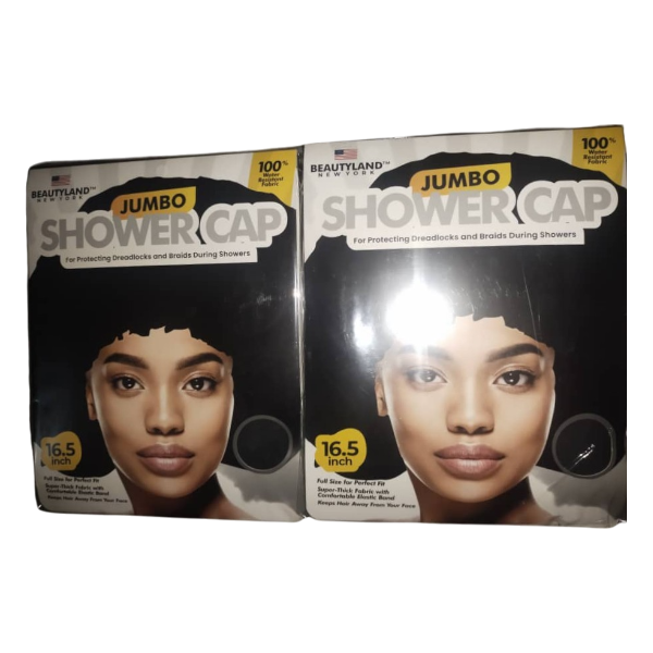 Beautyland Jumbo Shower Cap Black Color 16.5 Inch
