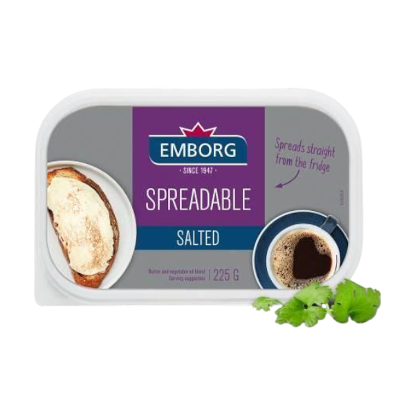 Emborg Spreadable Butter Unsalted 75% 225G