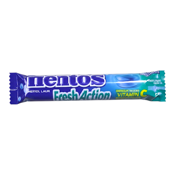 Mentos Fresh Action Candy Menthol Stick 9Un