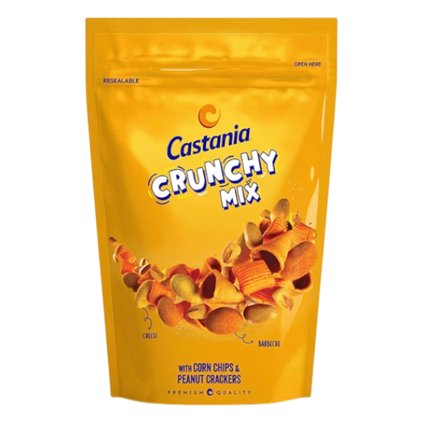 Castania Crunchy Mix Corn Chips & Peanut Crackers 170G