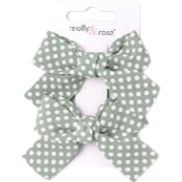 Fs Clip Bow Poca Dot Teal