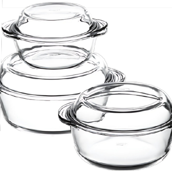 Pasabahce Borcam Ovenware Set Of 3 (2100+1450+840Cc)