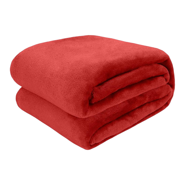 Flannel Blanket 89 X 95Cm (Red)