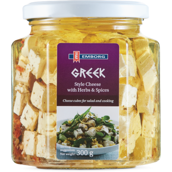 Emborg Greek Style Cheese Cubes With Herbs N Spices 300G